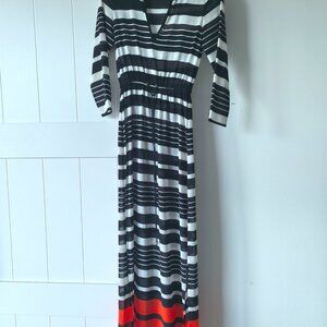 Michael Kors Striped Maxi Dress Coverup – XXS